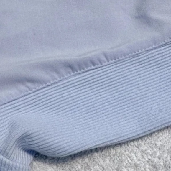 J. McLaughlin Women's Brynn Linen Blend Blue ButtonUp Large Collared Preppy - Picture 7 of 7